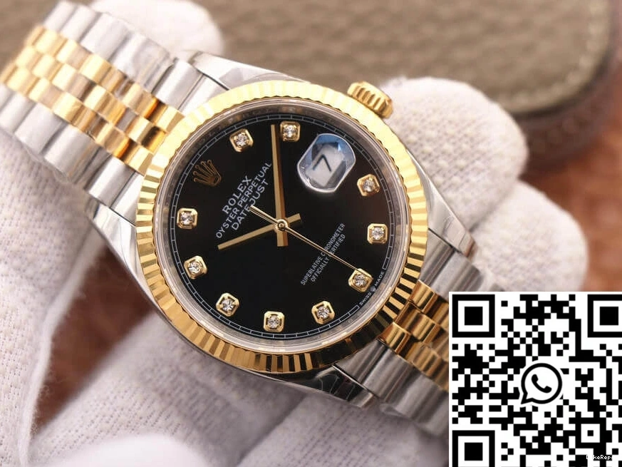 Diamond M126233-0021 EW Factory Rolex Black Datejust Dial 0829